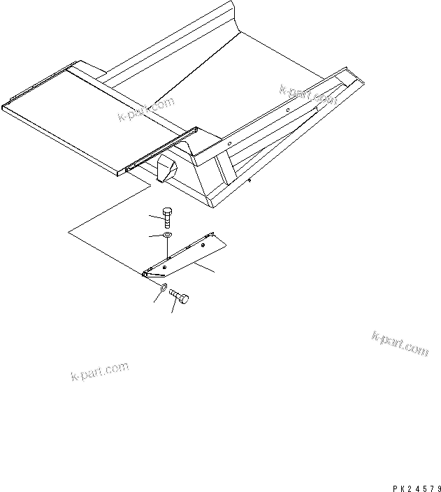 Komatsu parts book diagram for HD255-5 S/N 1001-UP: CAB GUARD