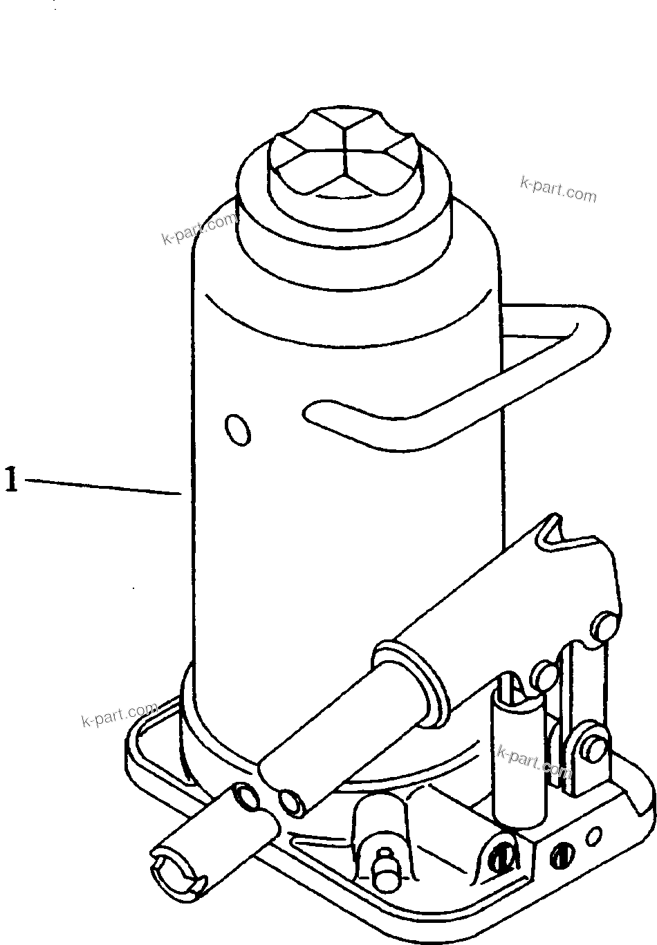 Komatsu parts book diagram for HD255-5 S/N 1001-UP: JACK (30 TON)