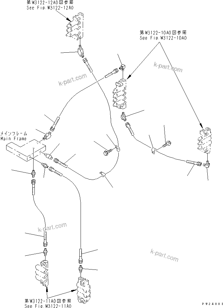 Komatsu parts book diagram for HD255-5 S/N 1001-UP: AUTO LUBRICATION (PUMP LINE) (4/4)