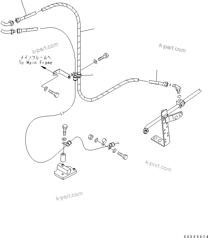 Komatsu parts book diagram for HD465-7R S/N 15001-15351 (W/O EGR): RADIATOR (STEERING OIL COOLER LINE)(#15173-)