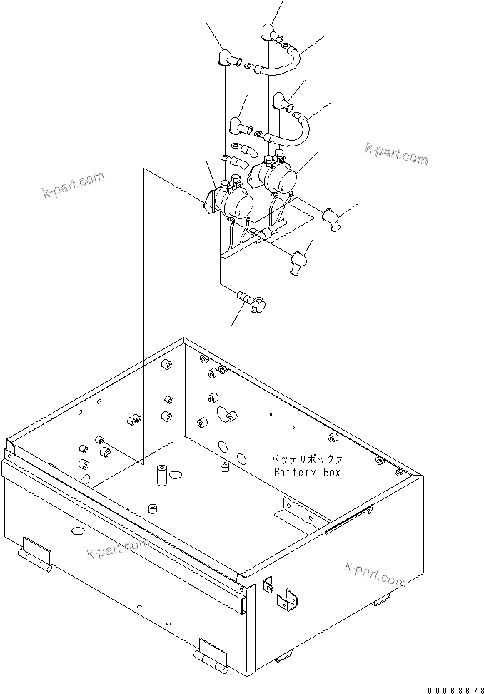 Komatsu parts book diagram for HD465-7R S/N 15001-15351 (W/O EGR): BATTERY (BATTERY SWITCH)(#15025-)