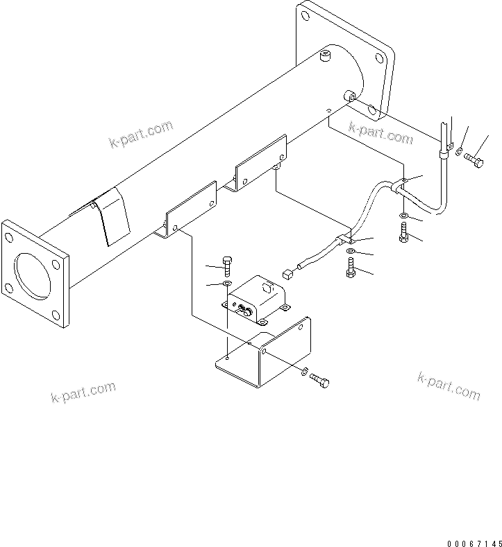 Komatsu parts book diagram for HD465-7R S/N 15001-15351 (W/O EGR): ELECTRICAL SYSTEM (AUTO PRIMING PUMP PIPING)(#15025-)