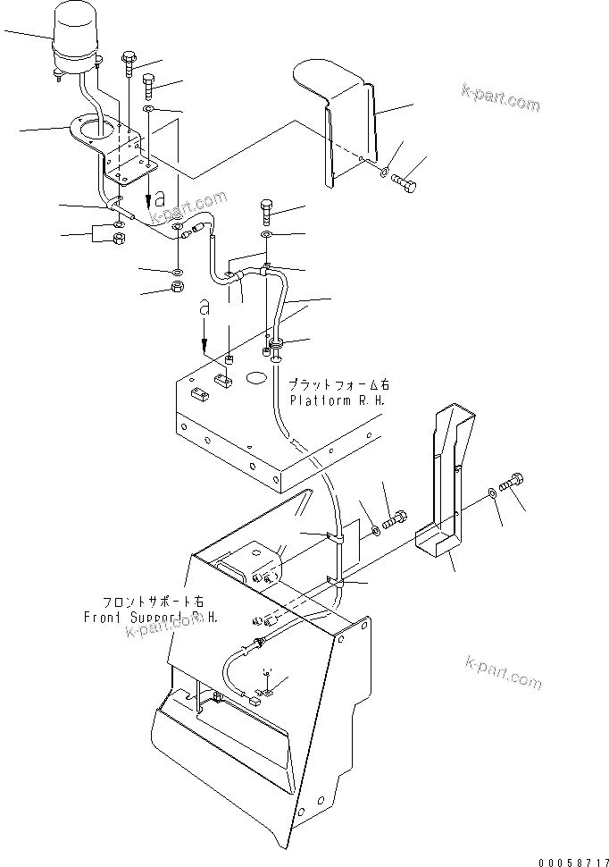 Komatsu parts book diagram for HD465-7R S/N 15001-15351 (W/O EGR): BEACON LAMP(#15001-)