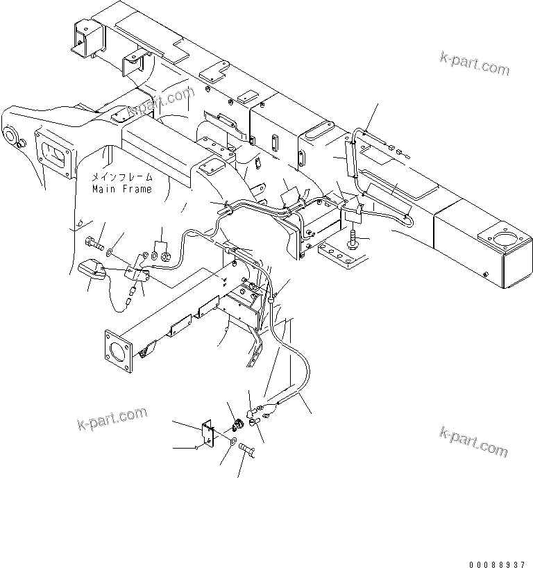 Komatsu parts book diagram for HD465-7R S/N 15001-15351 (W/O EGR): ENGINE ROOM LAMP(#15001-)