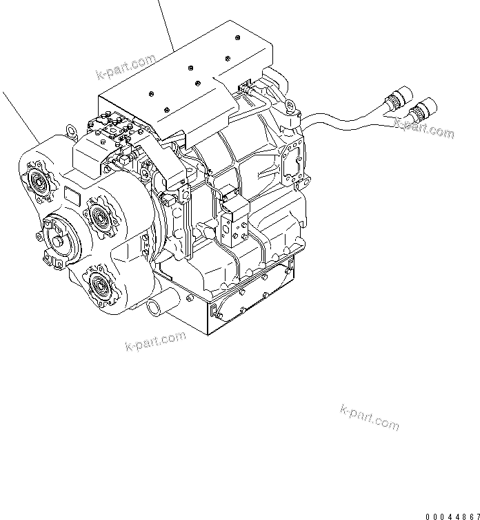 Komatsu parts book diagram for HD465-7R S/N 15001-15351 (W/O EGR): TORQUE FLOW ASS'Y(#15001-15024)