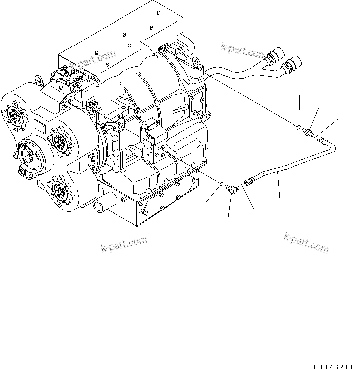 Komatsu parts book diagram for HD465-7R S/N 15001-15351 (W/O EGR): TRANSMISSION (DOCKING UNIT)(#15001-)