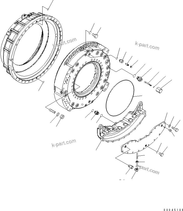 Komatsu parts book diagram for HD465-7R S/N 15001-15351 (W/O EGR): REAR AXLE (REAR WHEEL BRAKE) (R.H.) (3/3)(#15001-)