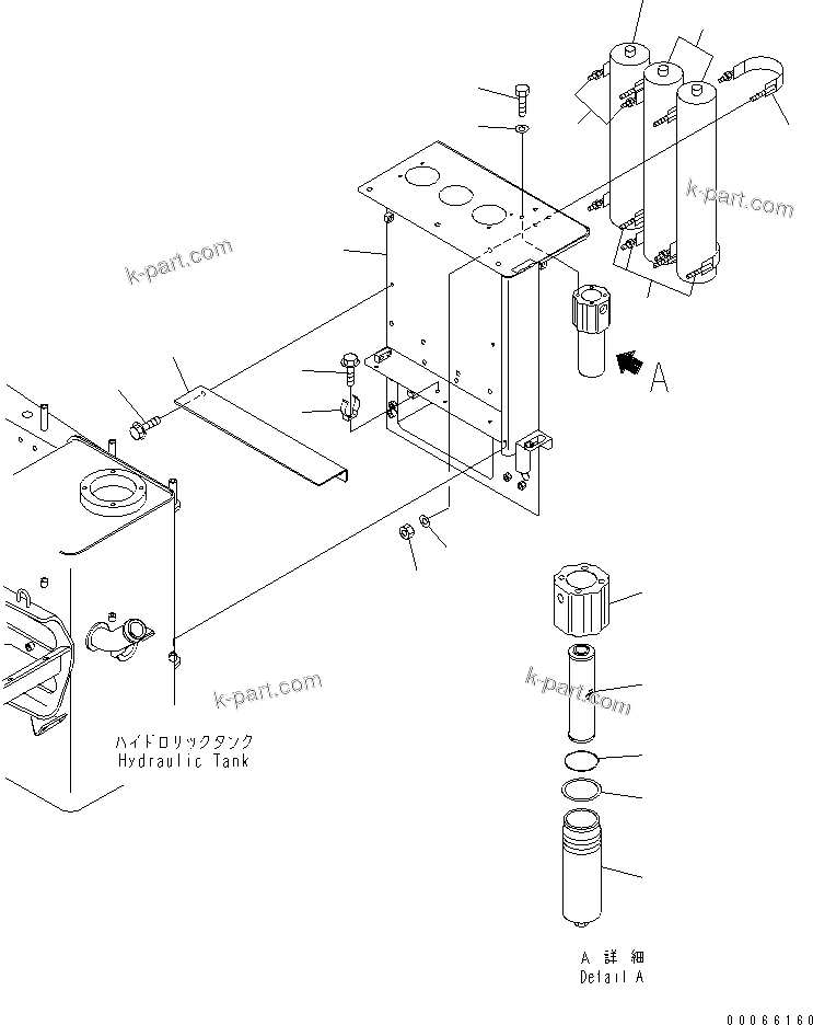 Komatsu parts book diagram for HD465-7R S/N 15001-15351 (W/O EGR): ACCUMULATOR PIPING (ACCUMULATOR)(#15025-)