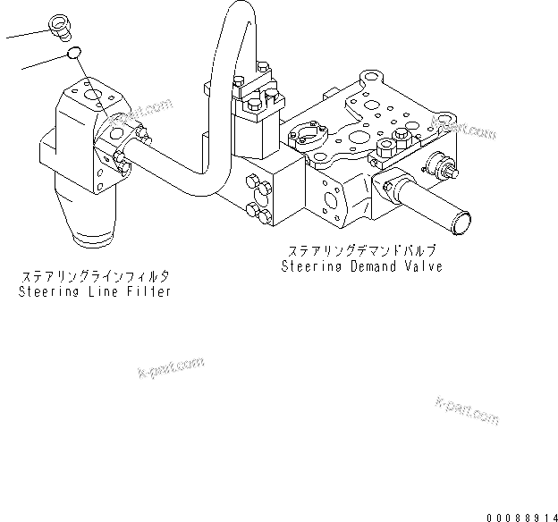 Komatsu parts book diagram for HD465-7R S/N 15001-15351 (W/O EGR): HYDRAULIC TANK (EMERGENCY STEERING FLOW SWICTH) (AUTO TYPE)(#15300-)