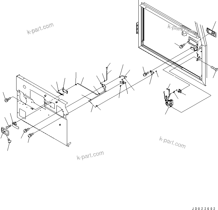 Komatsu parts book diagram for HD465-7R S/N 15001-15351 (W/O EGR): OPERATOR'S CAB (L.H. DOOR ? DOOR LOCK)(#15074-)