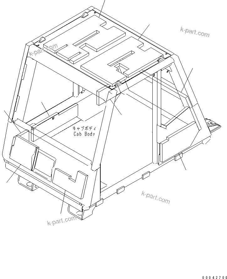 Komatsu parts book diagram for HD465-7R S/N 15001-15351 (W/O EGR): OPERATOR'S CAB (SHEET ? CAB INSIDE)(#15001-)