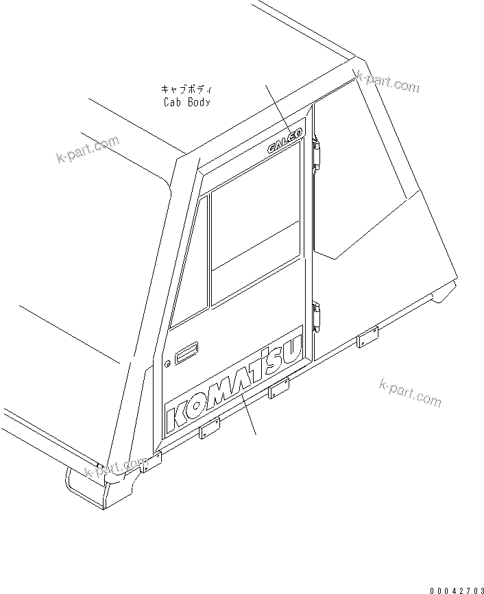 Komatsu parts book diagram for HD465-7R S/N 15001-15351 (W/O EGR): OPERATOR'S CAB (MARKS AND PLATES)(#15001-)