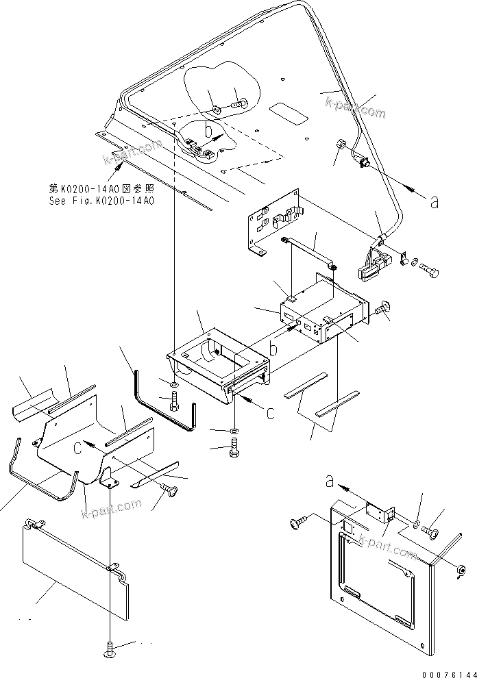 Komatsu parts book diagram for HD465-7R S/N 15001-15351 (W/O EGR): OPERATOR'S CAB (PAYLOAD METER 2 CONTROLER)(#15001-)