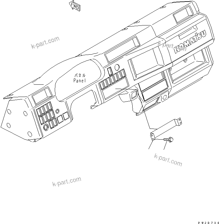 Komatsu parts book diagram for HD465-7R S/N 15001-15351 (W/O EGR): FLOOR (RADIO-LESS)(#15001-)