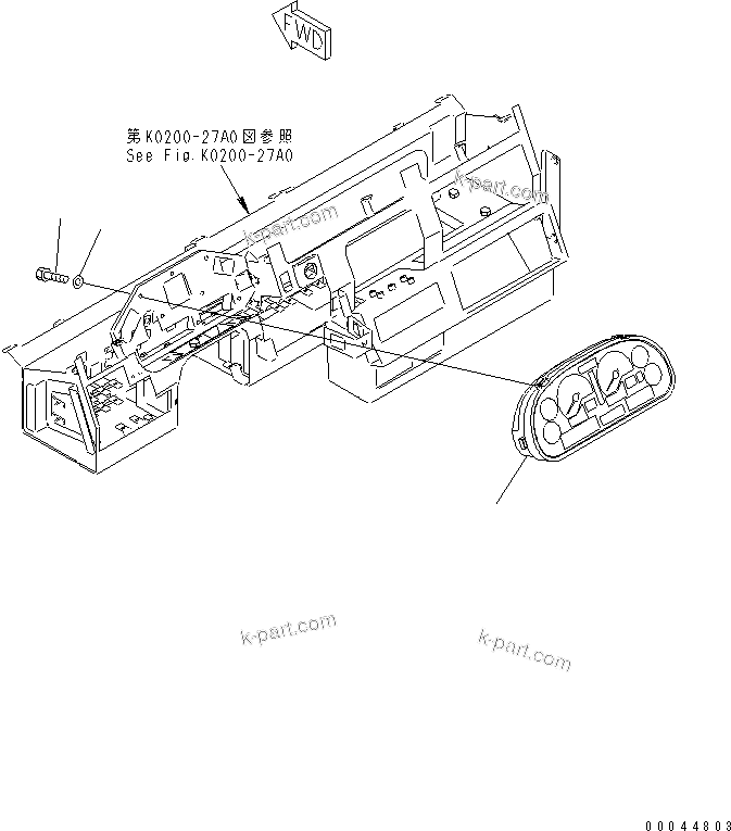 Komatsu parts book diagram for HD465-7R S/N 15001-15351 (W/O EGR): FLOOR (MAIN MONITOR)(#15001-)