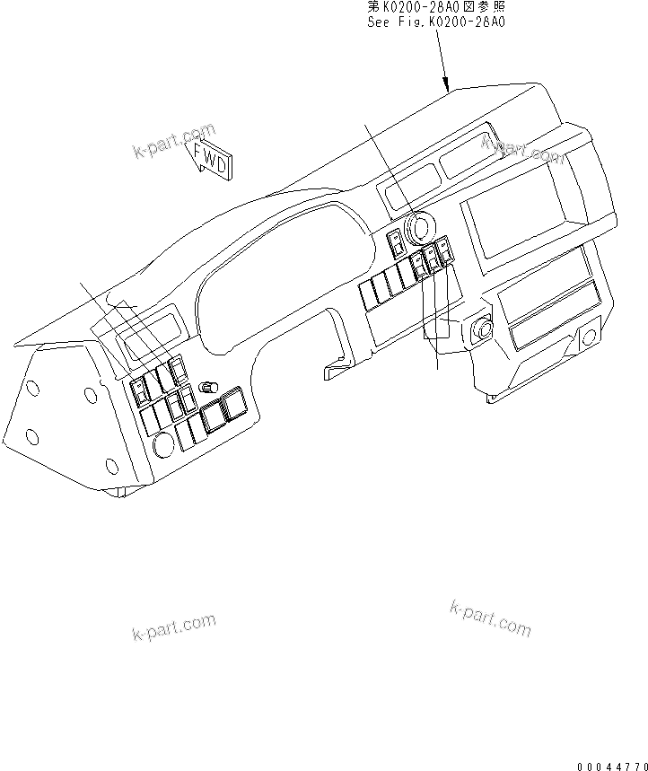 Komatsu parts book diagram for HD465-7R S/N 15001-15351 (W/O EGR): FLOOR (MONITOR DECAL)(#15001-)