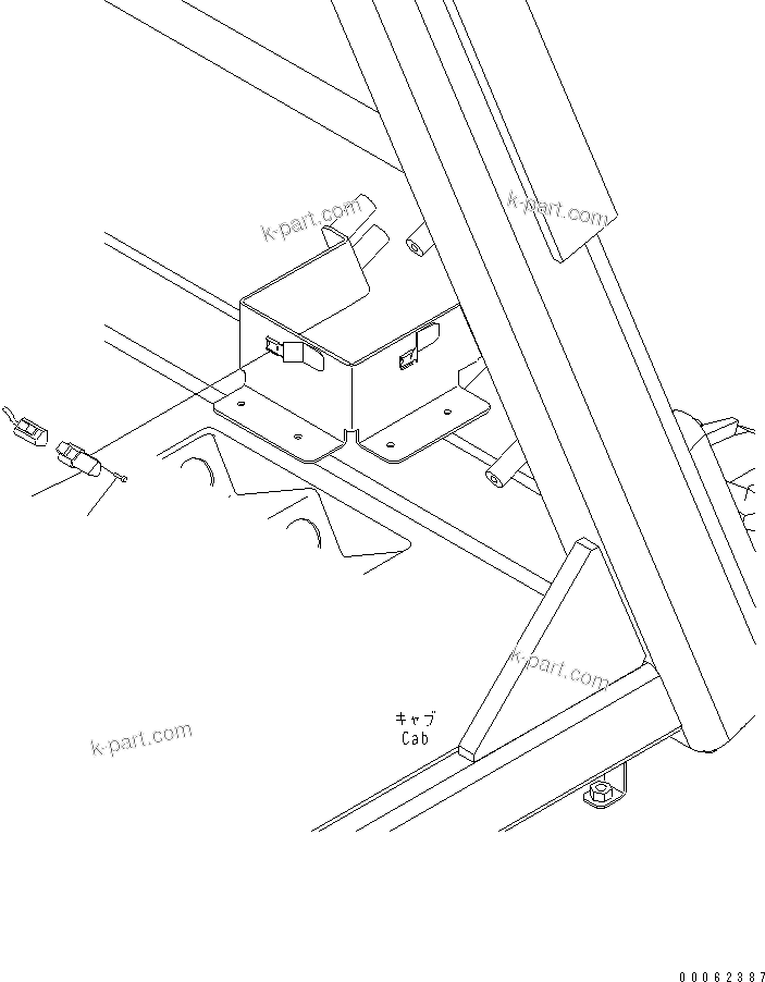 Komatsu parts book diagram for HD465-7R S/N 15001-15351 (W/O EGR): FLOOR (ROLL OVER ANGLE SENSOR LESS)(#15001-)