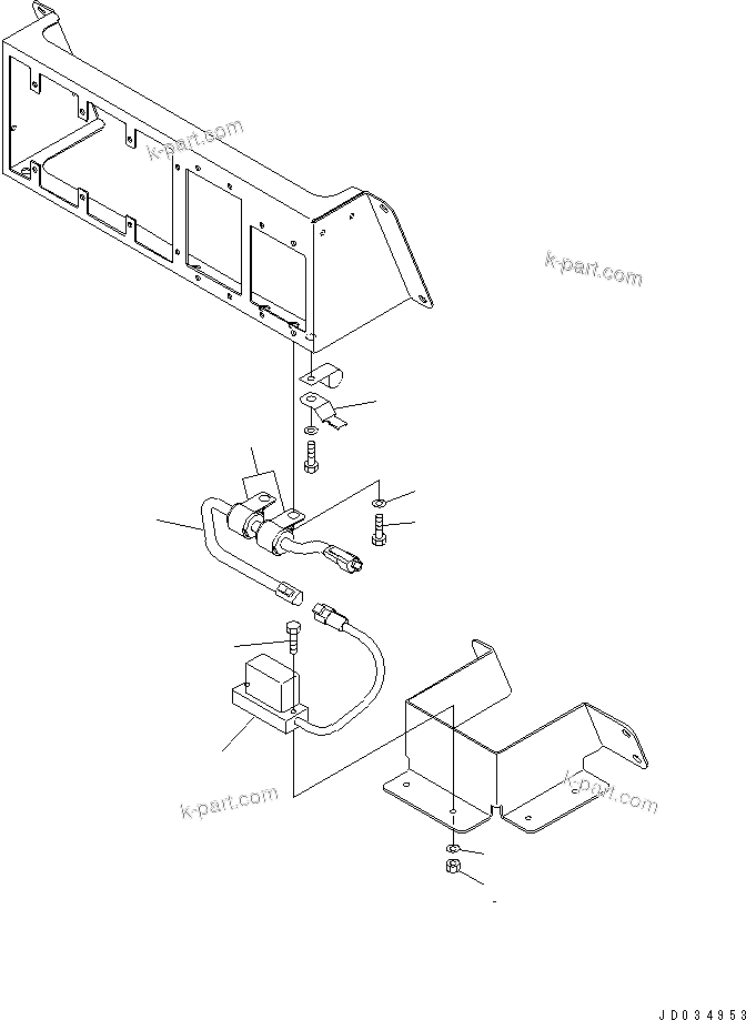 Komatsu parts book diagram for HD465-7R S/N 15001-15351 (W/O EGR): FLOOR (ROLL OVER ANGLE SENSOR)(#15340-)