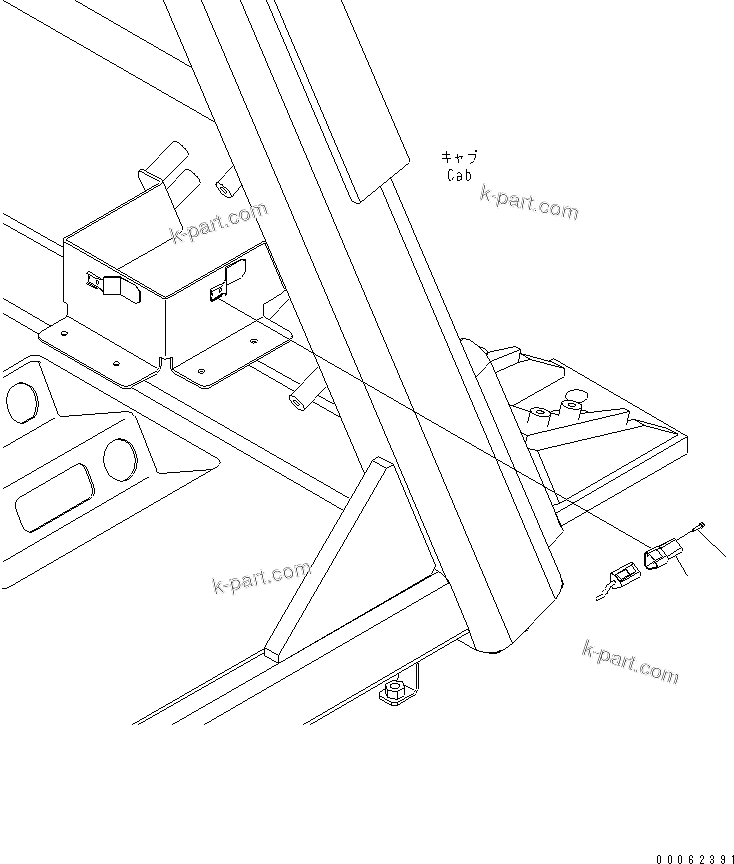 Komatsu parts book diagram for HD465-7R S/N 15001-15351 (W/O EGR): FLOOR (PAYLOAD METER ANGLE SENSOR LESS PARTS)(#15001-)