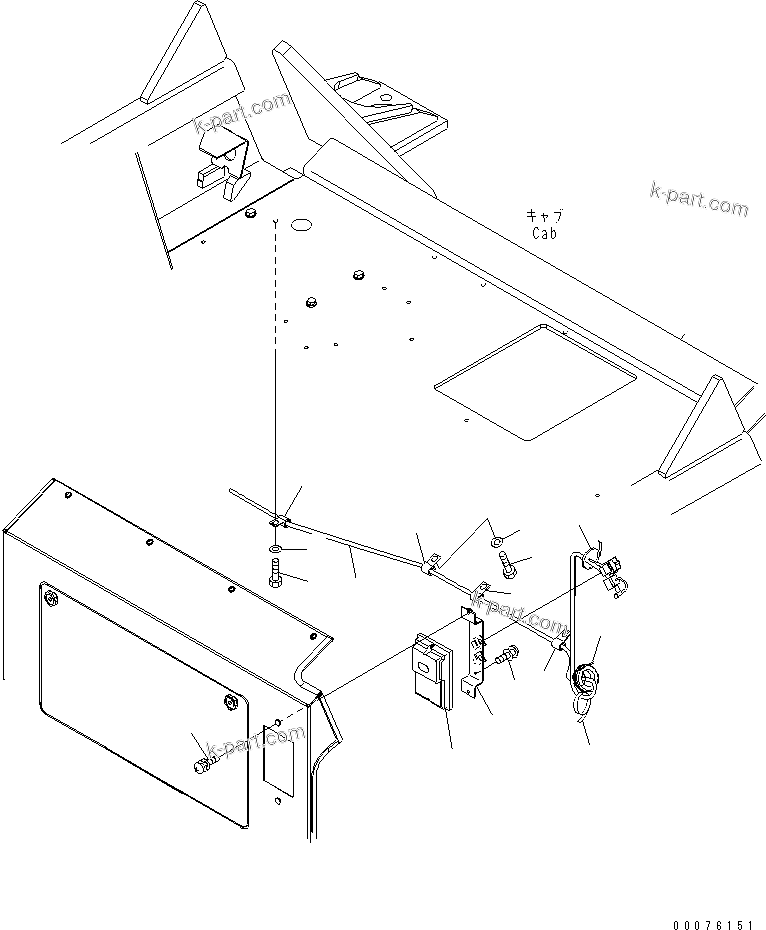 Komatsu parts book diagram for HD465-7R S/N 15001-15351 (W/O EGR): FLOOR (AUTO GREASE CONTROLLER)(#15001-)