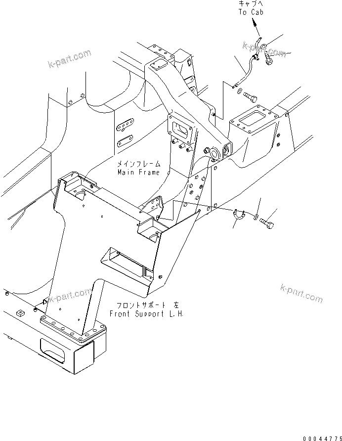 Komatsu parts book diagram for HD465-7R S/N 15001-15351 (W/O EGR): FLOOR (WIRING HARNESS)(#15001-)