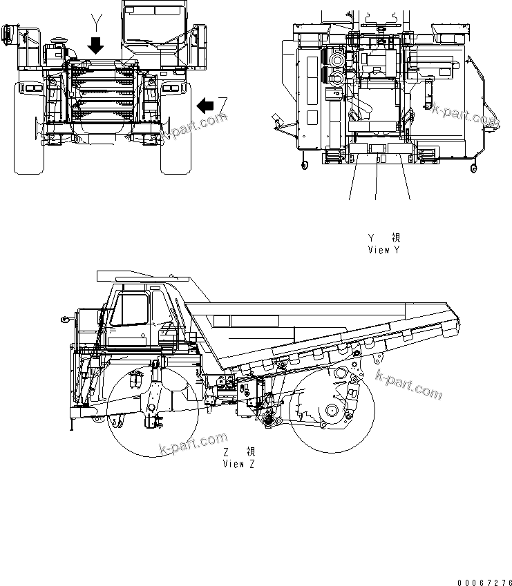 Komatsu parts book diagram for HD465-7R S/N 15001-15351 (W/O EGR): RADIATOR (ANTI SLIP RUBBER)(#15025-)