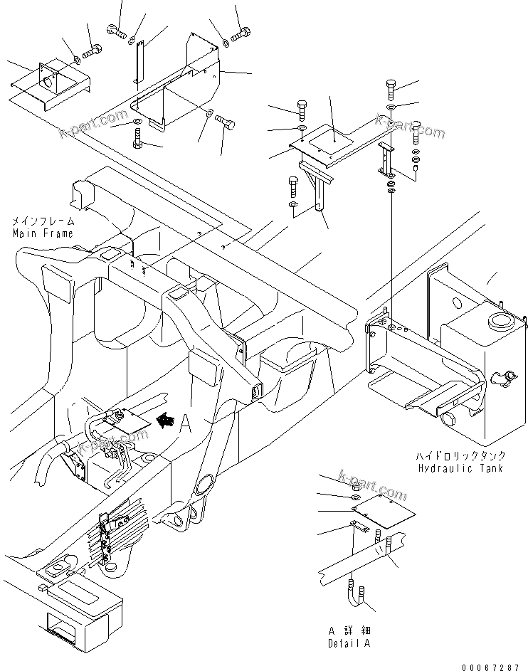Komatsu parts book diagram for HD465-7R S/N 15001-15351 (W/O EGR): FIRE PROTECTION(#15025-)