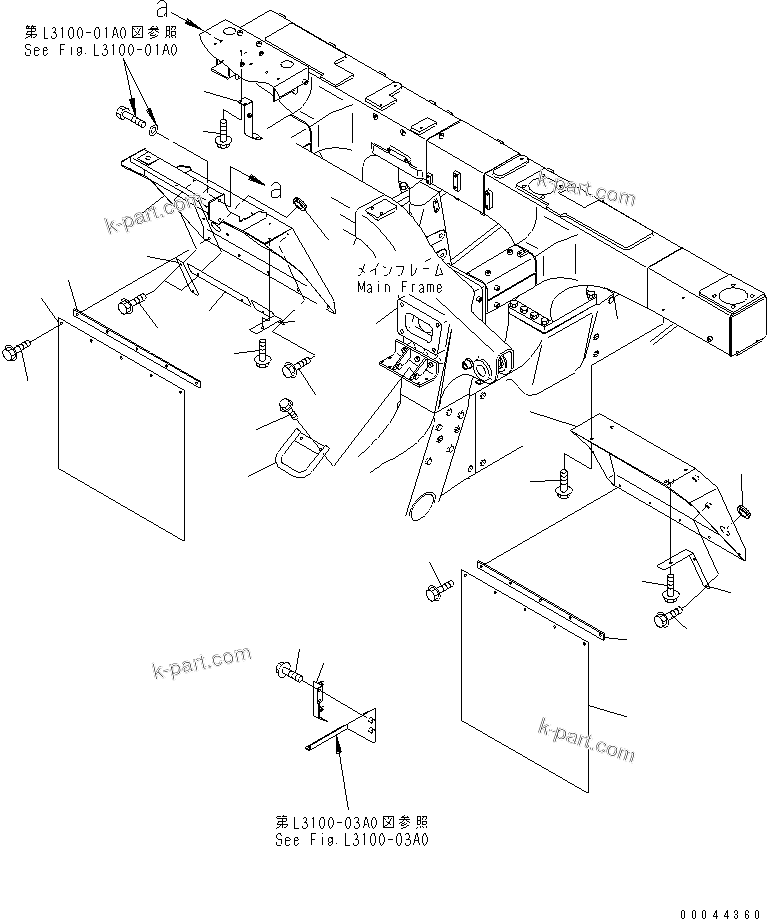 Komatsu parts book diagram for HD465-7R S/N 15001-15351 (W/O EGR): FENDER (WITH SIDE LAMP)(#15001-15024)