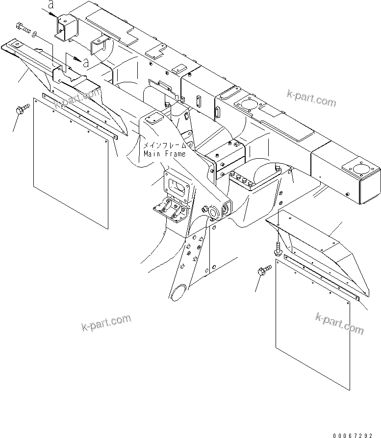 Komatsu parts book diagram for HD465-7R S/N 15001-15351 (W/O EGR): FENDER (WITH MUFFLER)(#15025-)