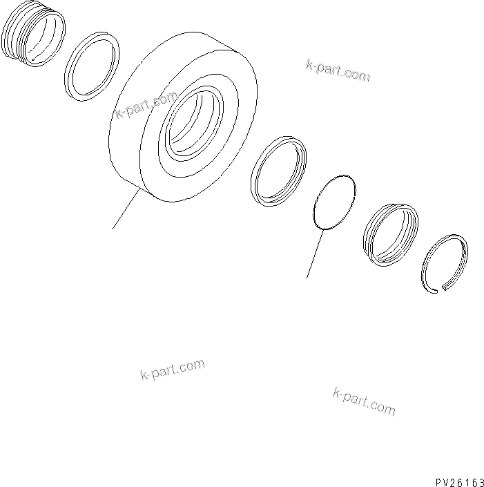 Komatsu parts book diagram for HD465-7R S/N 15001-15351 (W/O EGR): RIM AND TIRE (TIRE) (24.0-R35 ?E4 ?XDTA4)(#15001-15308)
