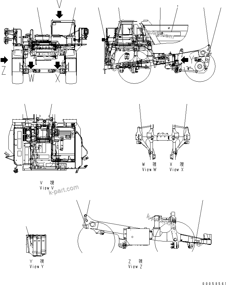 Komatsu parts book diagram for HD465-7R S/N 15001-15351 (W/O EGR): MARKS AND PLATES (1/2)(#15001-)