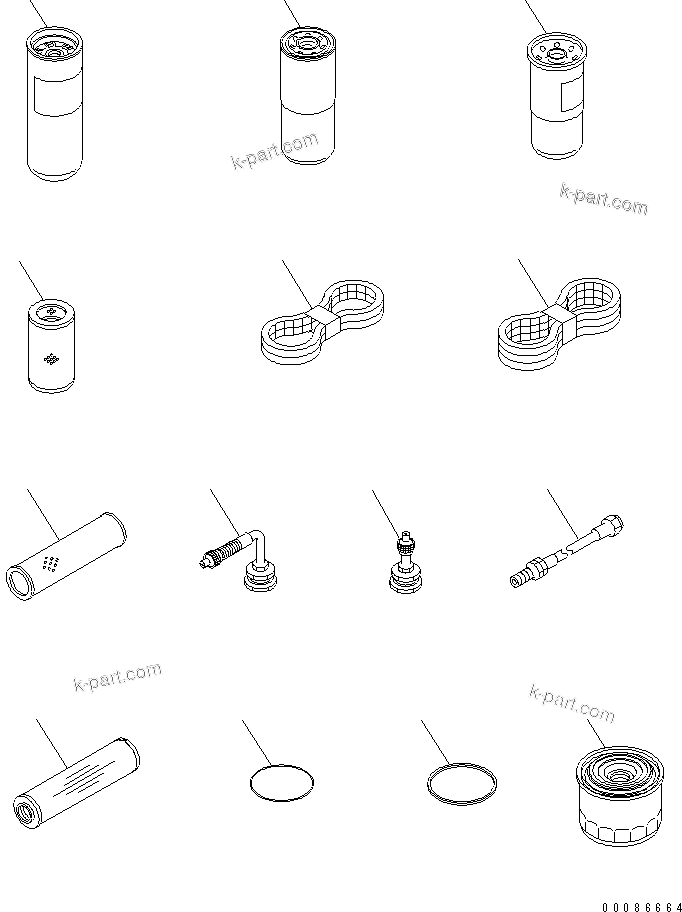 Komatsu parts book diagram for HD465-7R S/N 15001-15351 (W/O EGR): SPARE PARTS(#15001-)