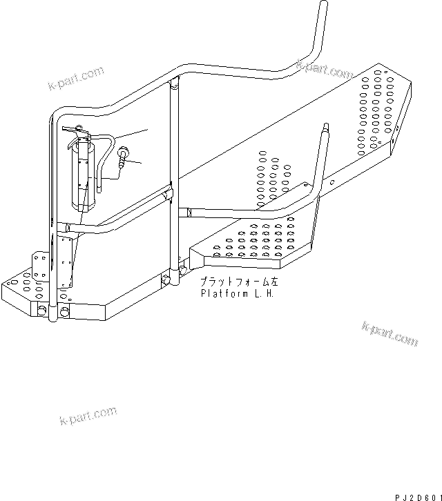 Komatsu parts book diagram for HD465-7R S/N 15001-15351 (W/O EGR): FIRE EXTINGUISHER (ITALIAN)(#15001-)