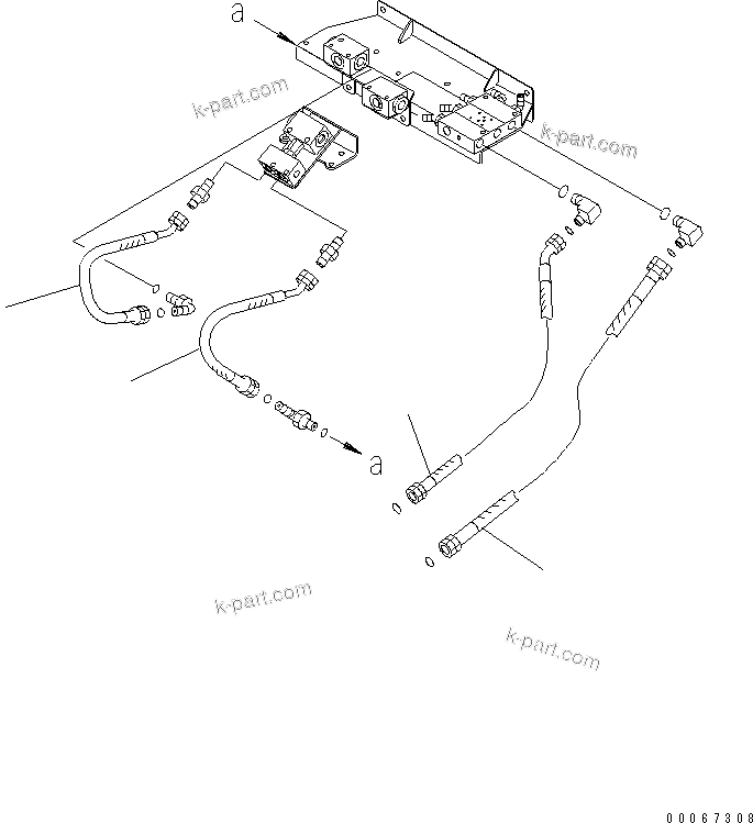 Komatsu parts book diagram for HD465-7R S/N 15001-15351 (W/O EGR): ASR CHASSIS (ASR VALVE) (REAR PIPING)(#15025-)