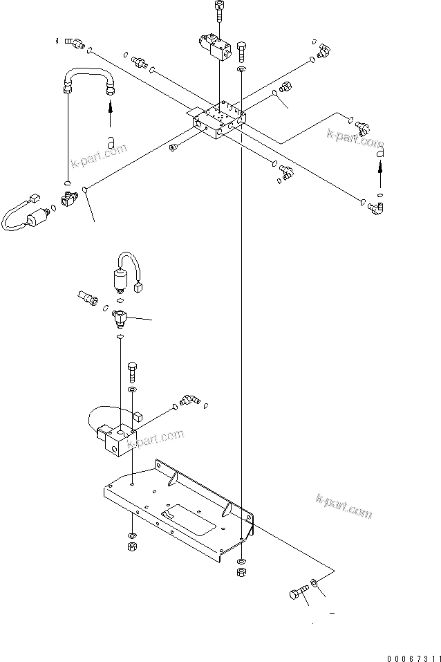 Komatsu parts book diagram for HD465-7R S/N 15001-15351 (W/O EGR): ASR CHASSIS (REAR BRACKET)(#15025-)