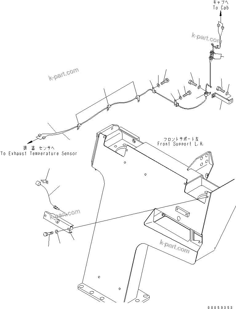 Komatsu parts book diagram for HD465-7R S/N 15001-15351 (W/O EGR): VEHICLE HEALTH MONITORING SYSTEM (ELECTRICAL WIRING ? 1/2) (OUTSIDE CAB)(#15001-15024)
