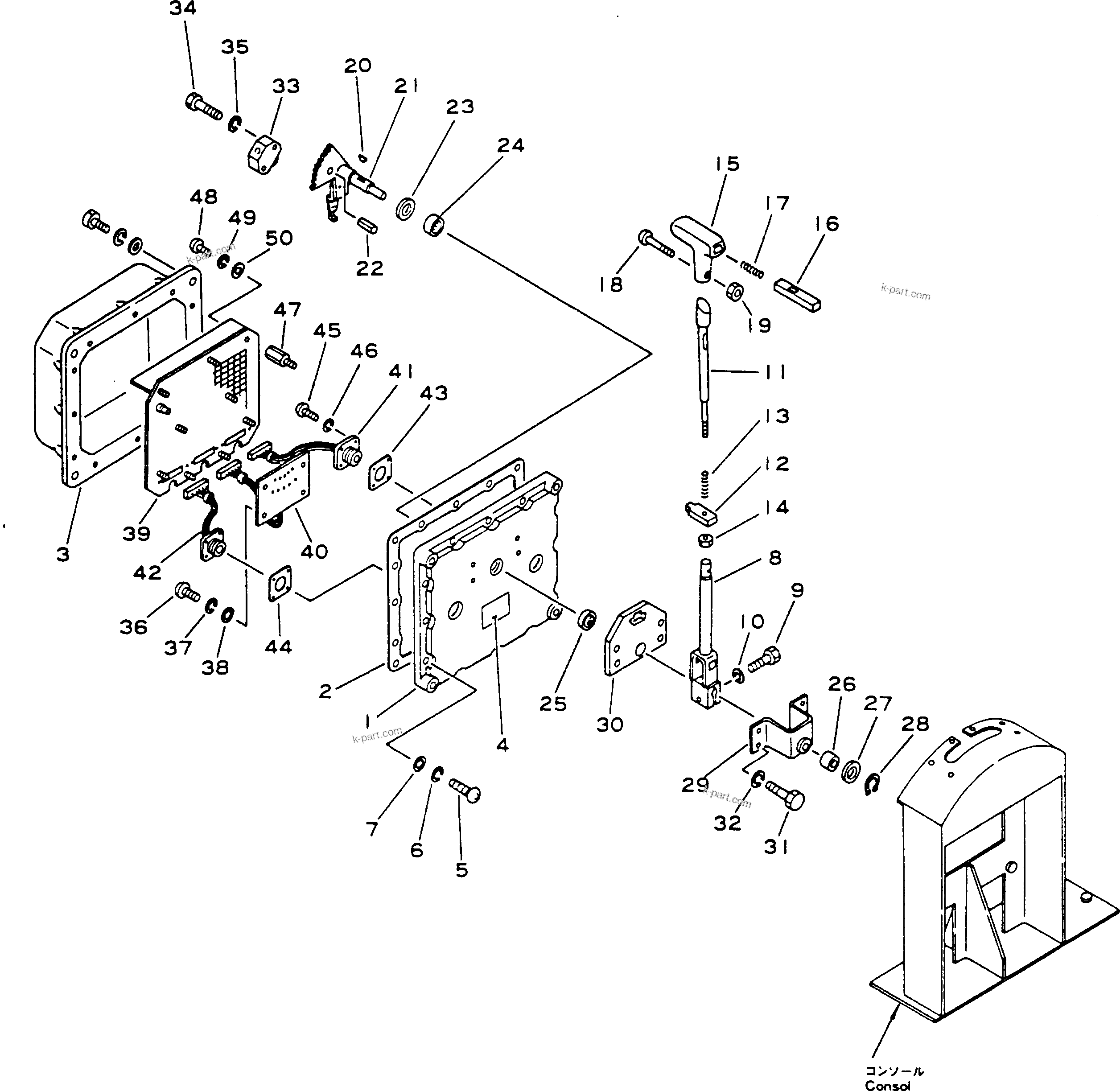 Komatsu parts book diagram for HD780-1 S/N 1002-UP: AUTOMATIC ELECTRONIC SHIFT CONTROL