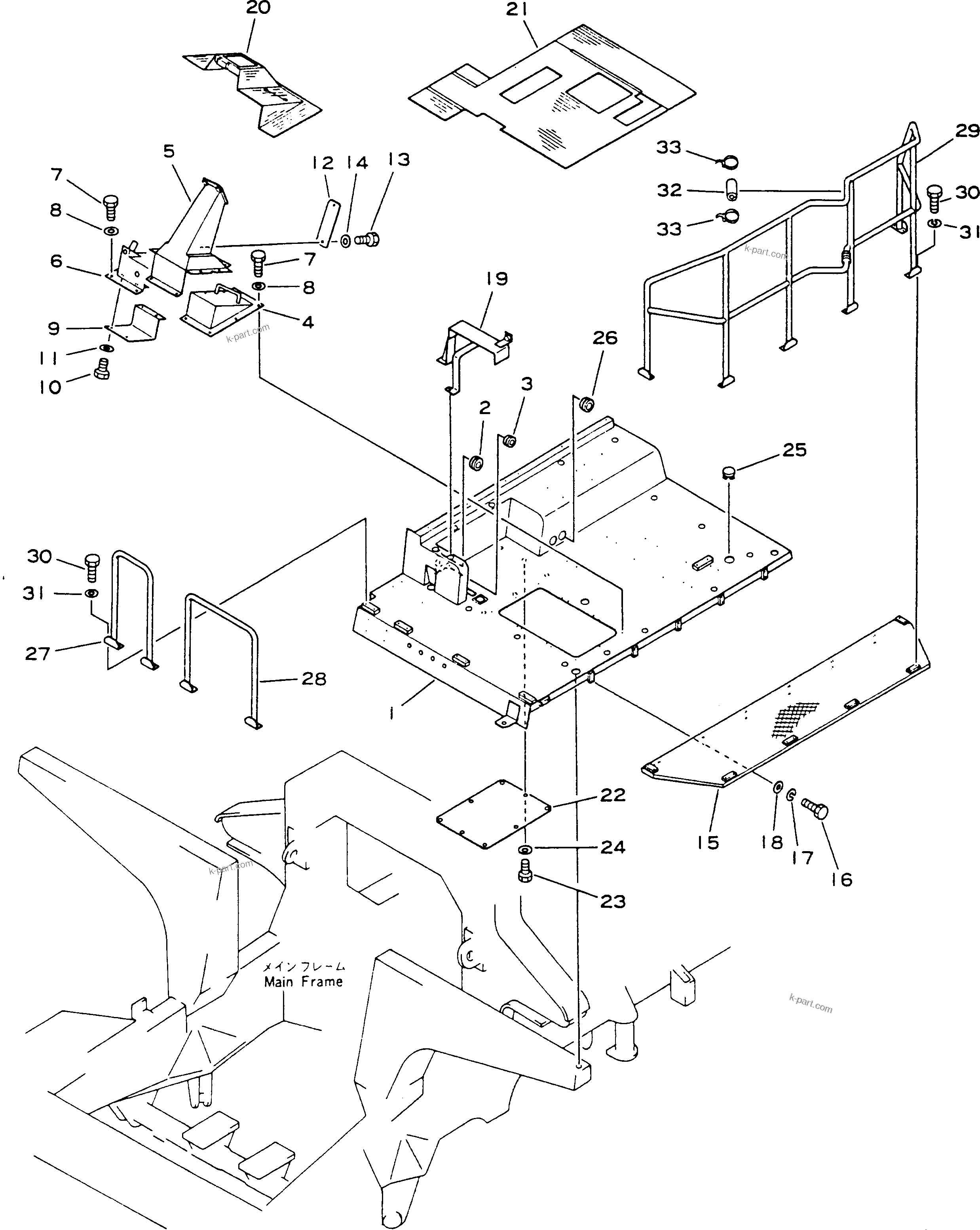 Komatsu parts book diagram for HD780-1 S/N 1002-UP: SHEET COWLING AND GUARD (4/5)