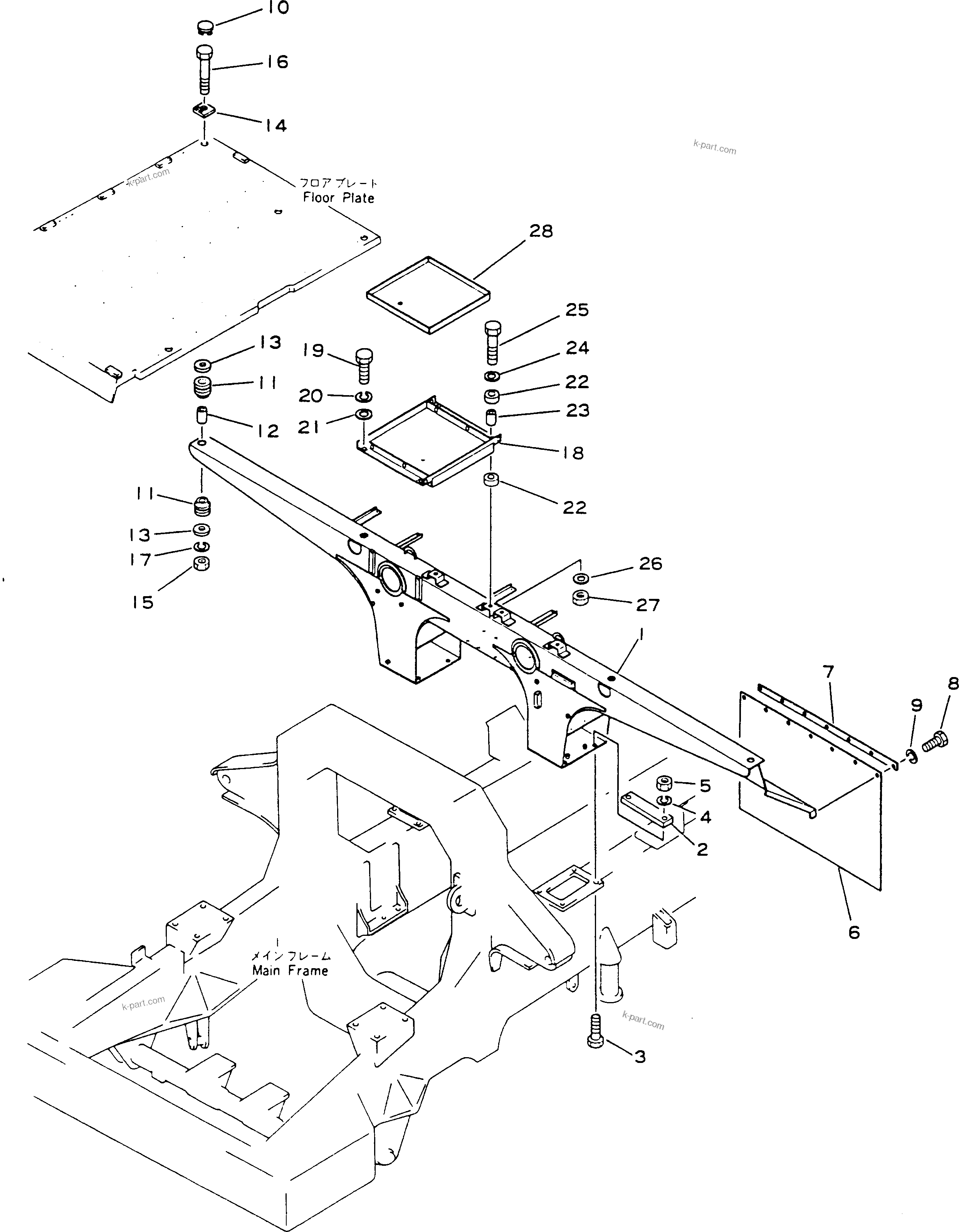 Komatsu parts book diagram for HD780-1 S/N 1002-UP: SHEET COWLING AND GUARD (5/5)