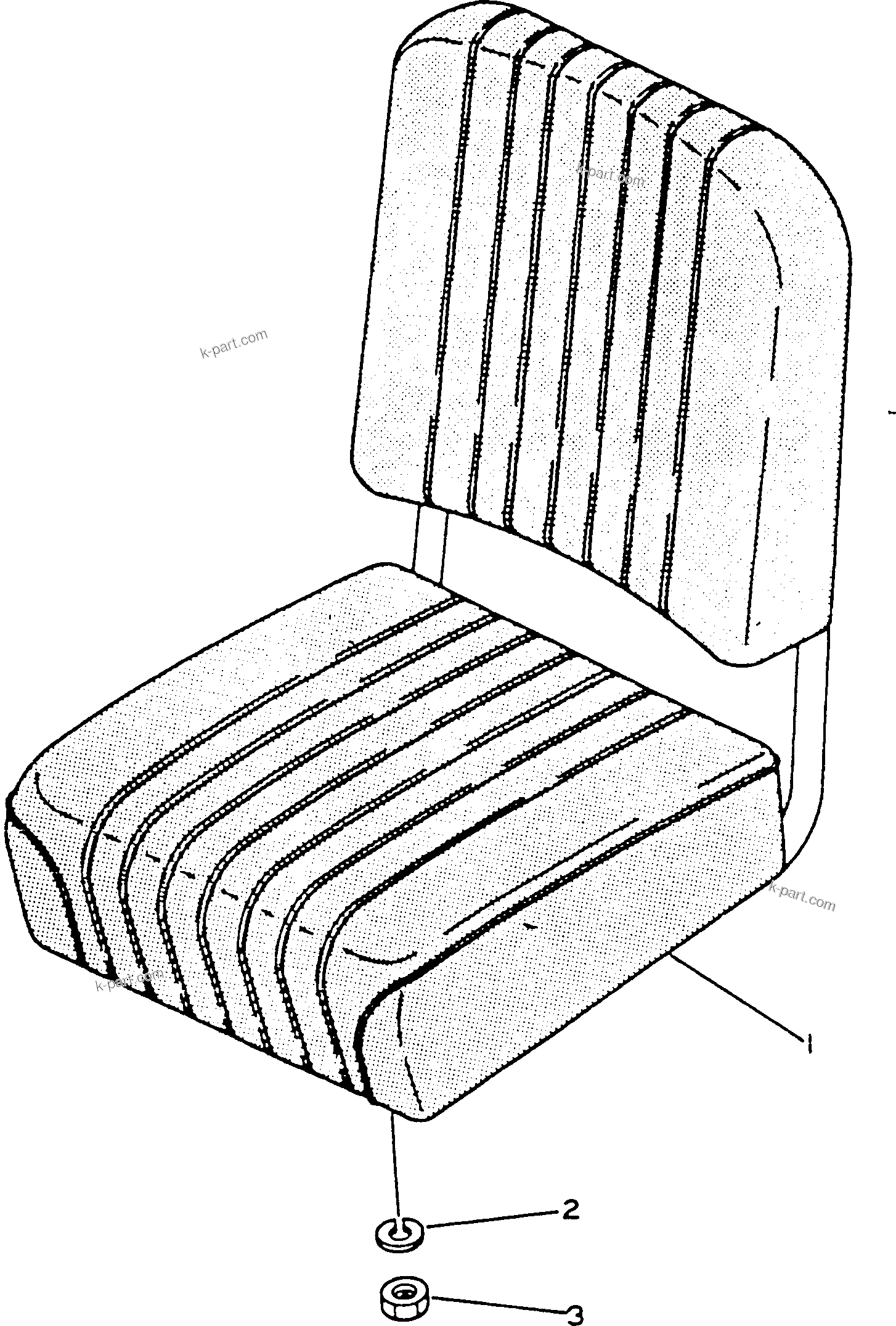 Komatsu parts book diagram for HD780-1 S/N 1002-UP: AUXILIARY SEAT