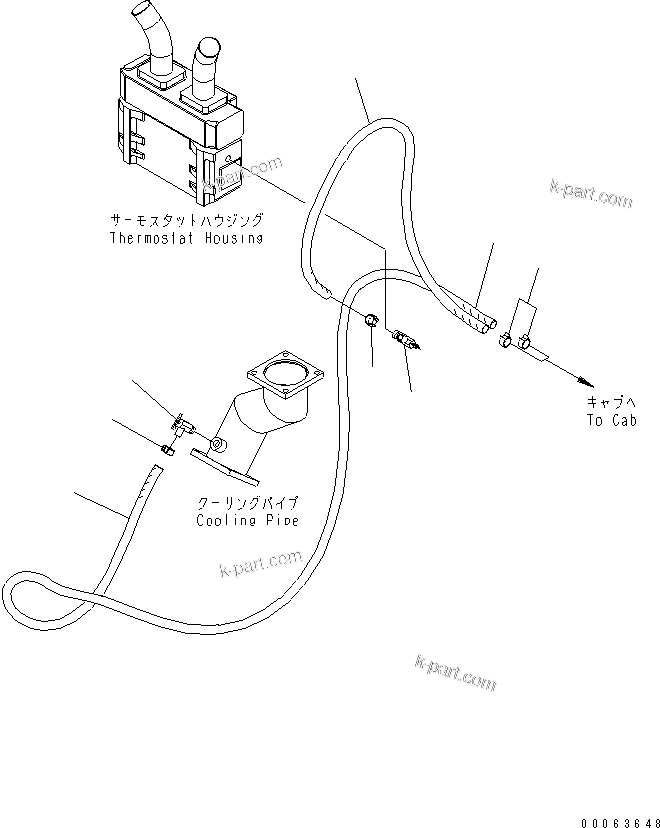 Komatsu parts book diagram for HD785-7 S/N 7001-8172: ENGINE (AIR CONDITIONER RELATED PARTS) (2/2)(#7169-)