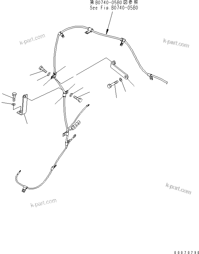 Komatsu parts book diagram for HD785-7 S/N 7001-8172: ENGINE PRE-LUBE SYSTEM (WIRING HARNESS) (3/4)(#7169-)