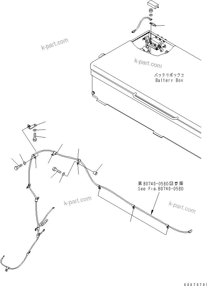 Komatsu parts book diagram for HD785-7 S/N 7001-8172: ENGINE PRE-LUBE SYSTEM (WIRING HARNESS) (4/4)(#7169-)