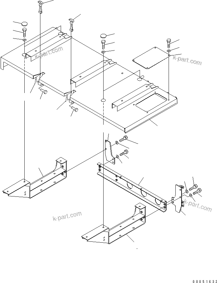 Komatsu parts book diagram for HD785-7 S/N 7001-8172: REAR HOOD (BATTERY ISOLATOR)(#7169-)