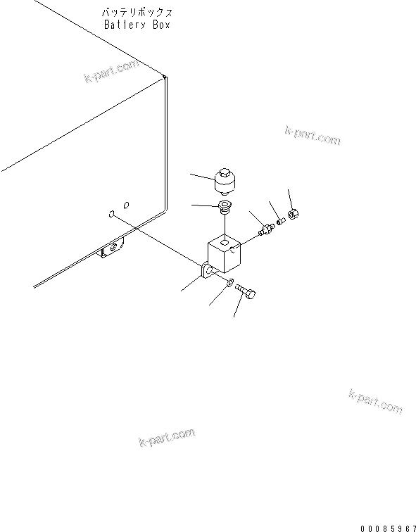 Komatsu parts book diagram for HD785-7 S/N 7001-8172: BREATHER(#7308-)
