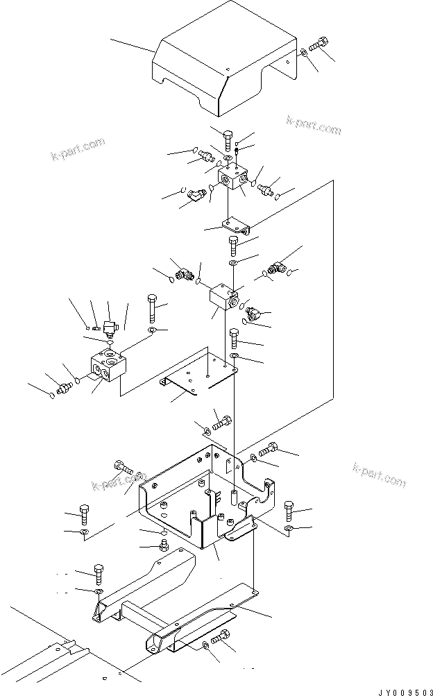 Komatsu parts book diagram for HD785-7 S/N 7001-8172: BRAKE LINE (VALVE BOX) (FOR WITH ABS)(#7169-)