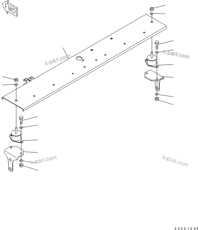 Komatsu parts book diagram for HD785-7 S/N 7001-8172: REAR LAMP (BRACKET)(#7001-7168)