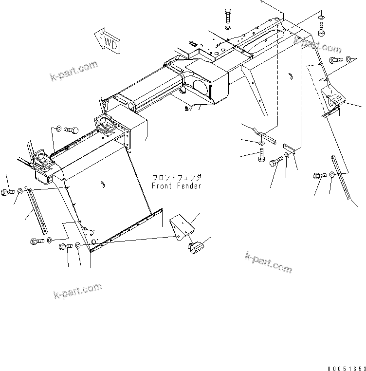 Komatsu parts book diagram for HD785-7 S/N 7001-8172: SIDE LAMP (FOR PAYLORD MATAR)(#7001-7168)