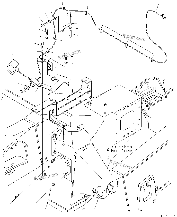 Komatsu parts book diagram for HD785-7 S/N 7001-8172: ENGINE ROOM LAMP(#7001-)