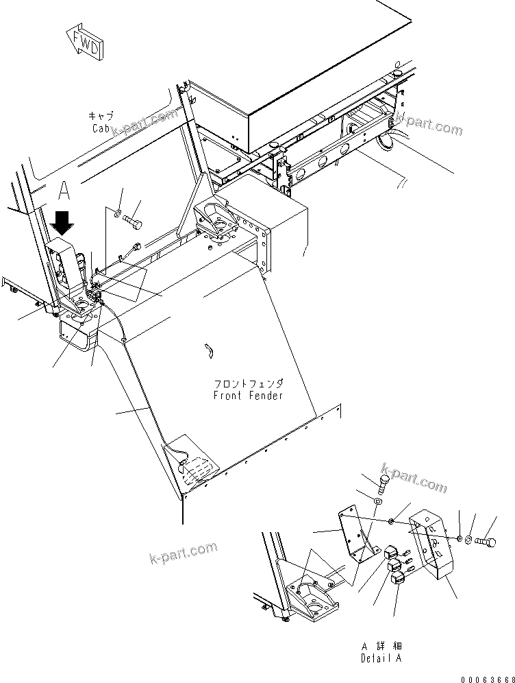 Komatsu parts book diagram for HD785-7 S/N 7001-8172: PAYLOAD METER LAMP (L.H.)(#7169-)